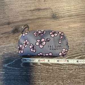 T&C Surf Hawaii Floral Keychain Pouch